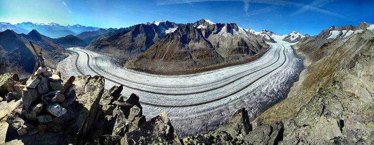 Aletsch Glacier ธารน้ำแข็งที่ใหญ่ที่สุดในเทือกเขา Alps